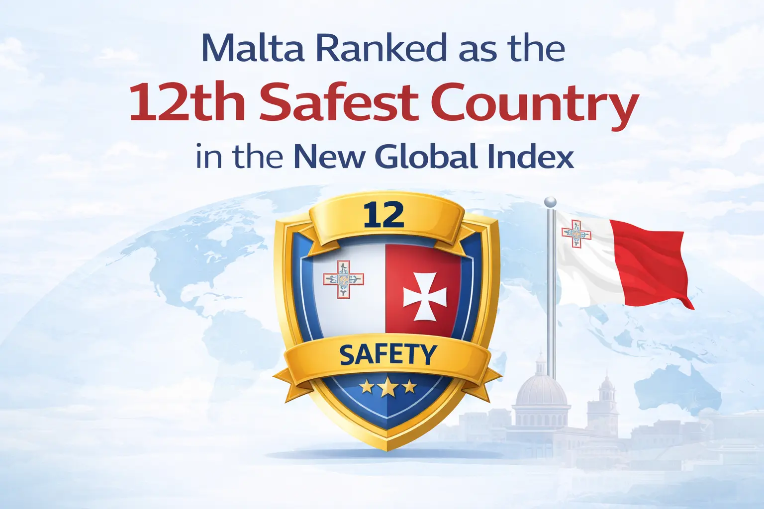 Malta Ranked as the 12th Safest Country